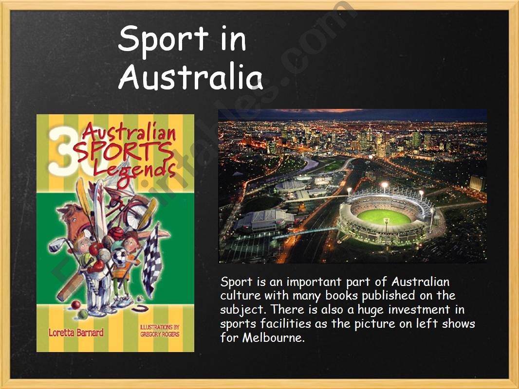 Sport in Australia powerpoint
