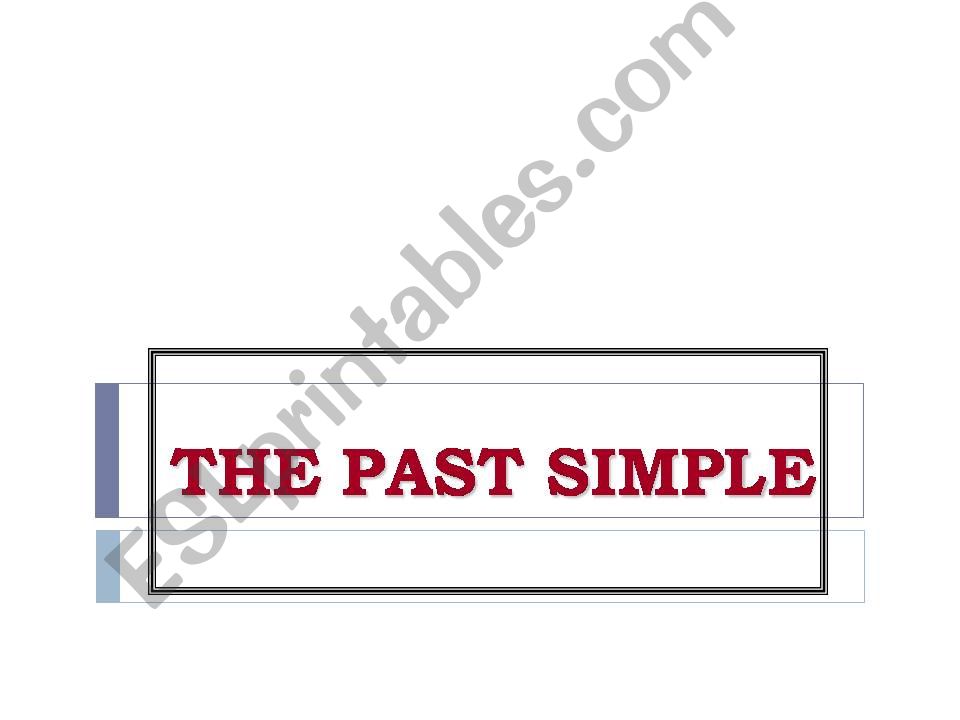 SIMPLE PAST powerpoint