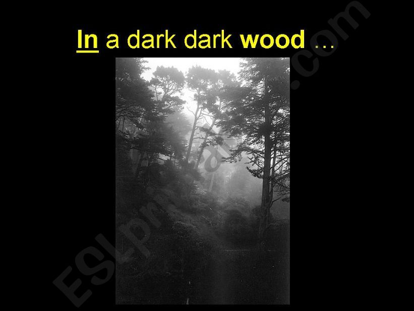 In a dark dark wood powerpoint