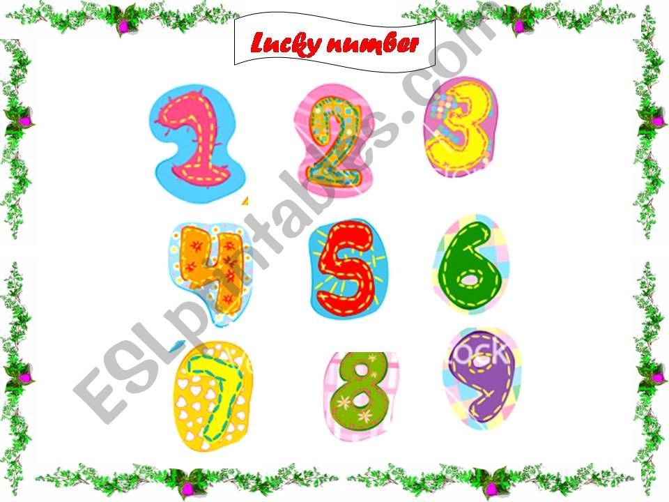 lucky numbers powerpoint
