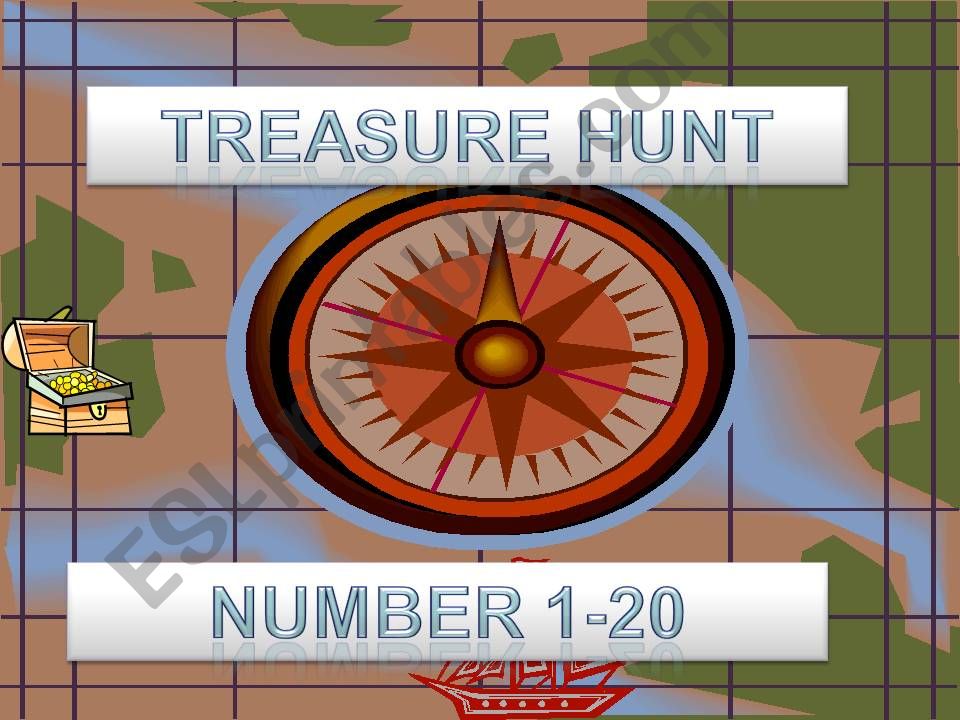 Treasure Hunt: Number 1-20 (Editable) (Read, Point, and Say)