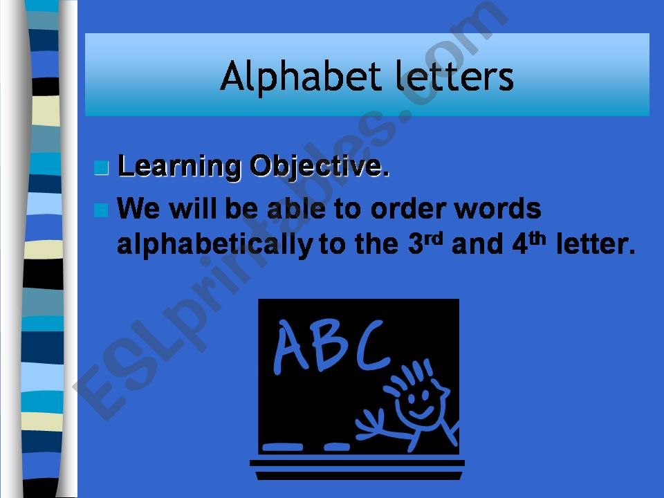Alphabet letters powerpoint