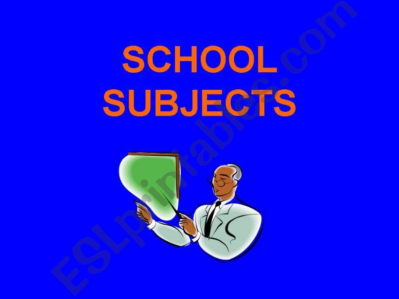 School Subjects powerpoint