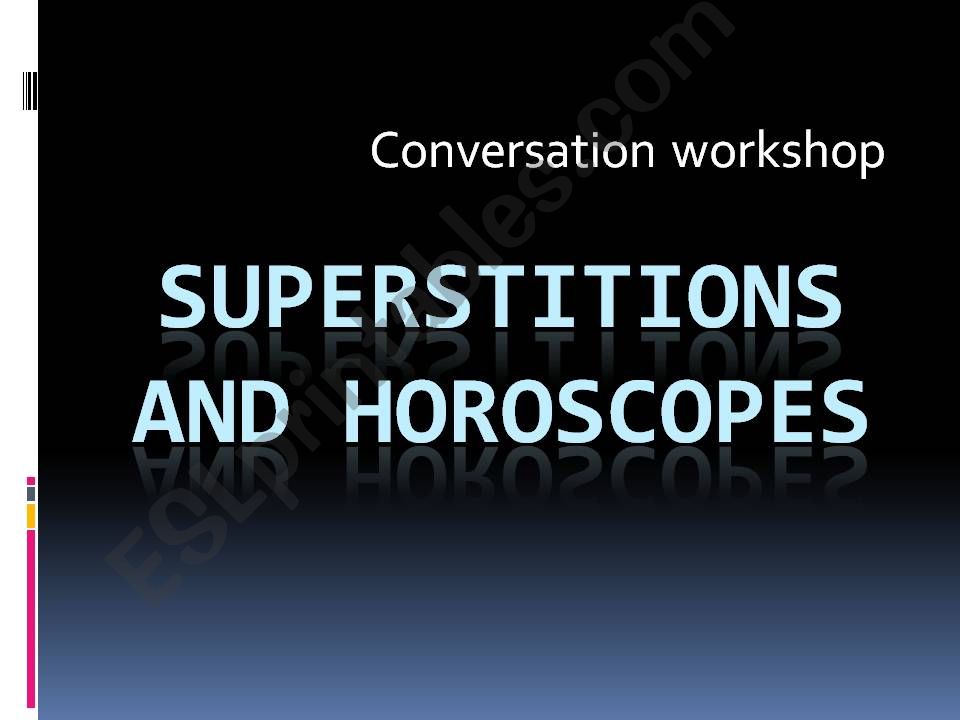 SUPERSTITIONS AND HOROSCOPES powerpoint