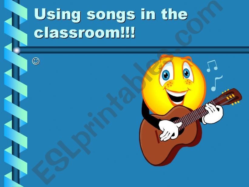 Using songs in clasroom powerpoint