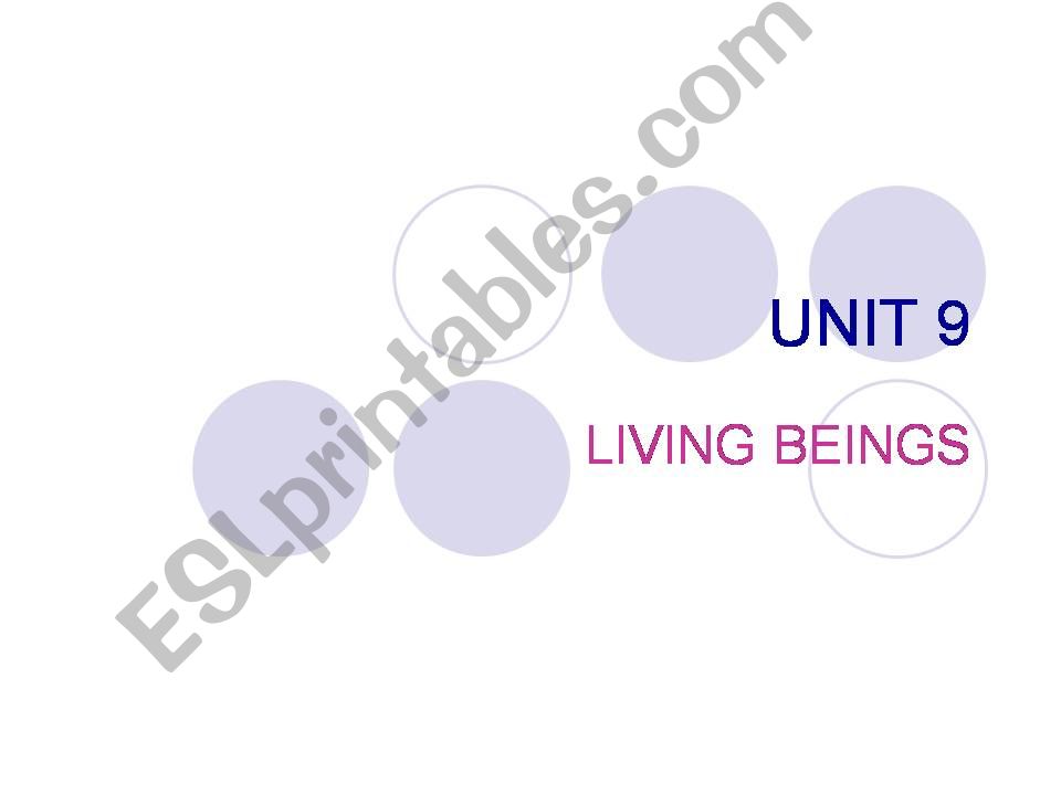 Living beings powerpoint