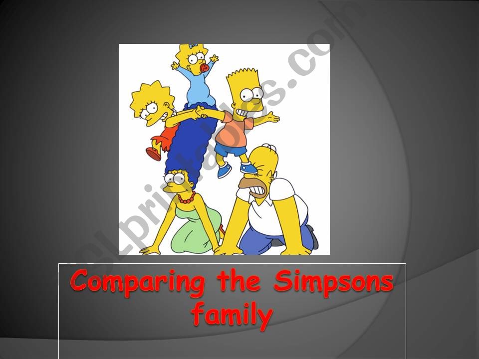 Comparing the simpsons family powerpoint