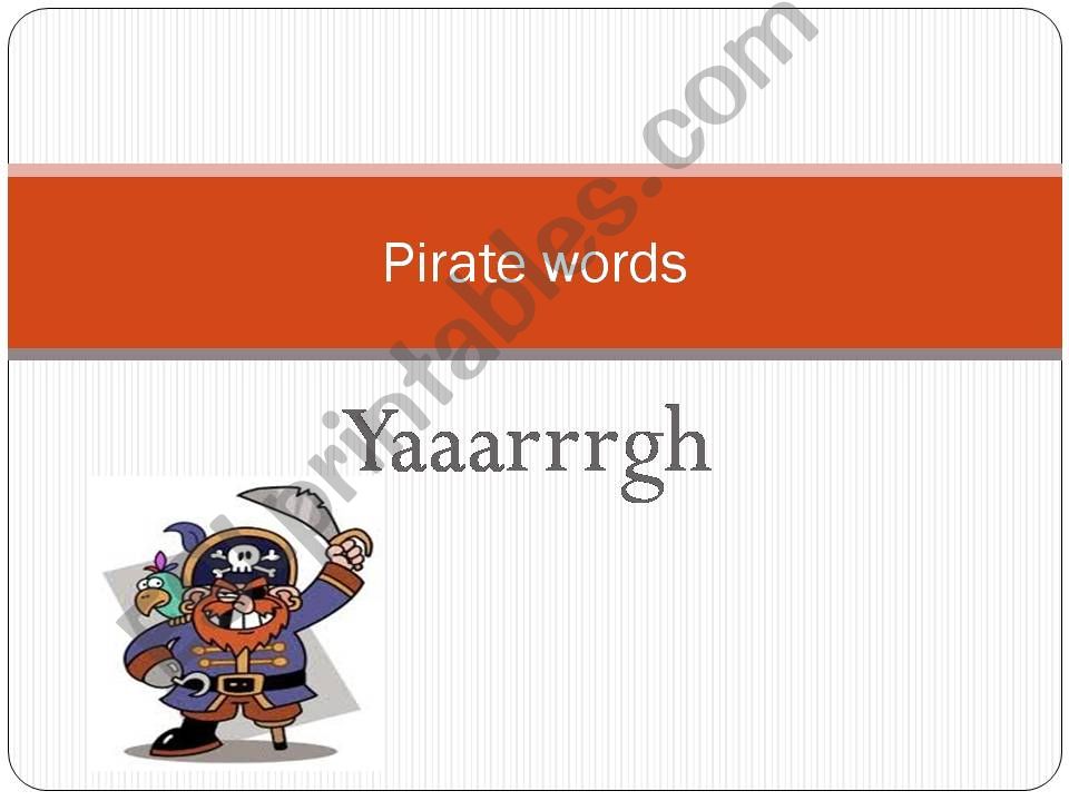 Pirate Words powerpoint
