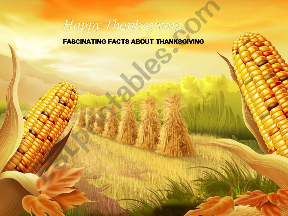 Happy Thanksgiving - Fascinating Facts Part 2