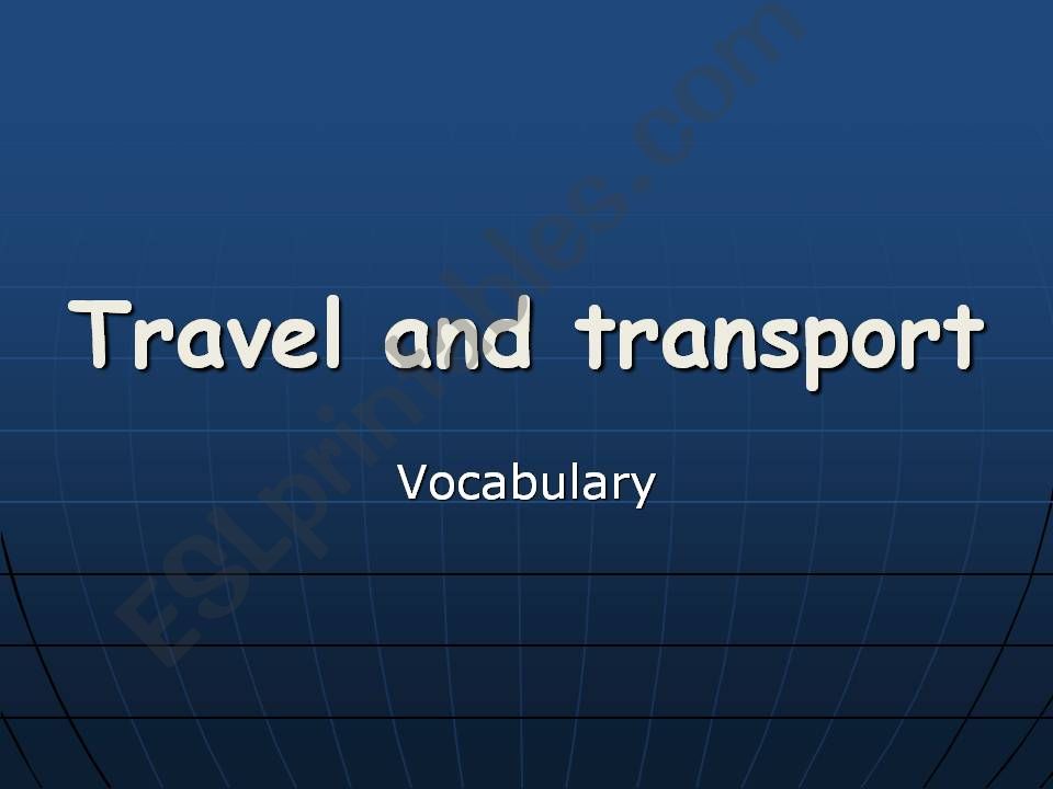 Travel Vocabulary powerpoint