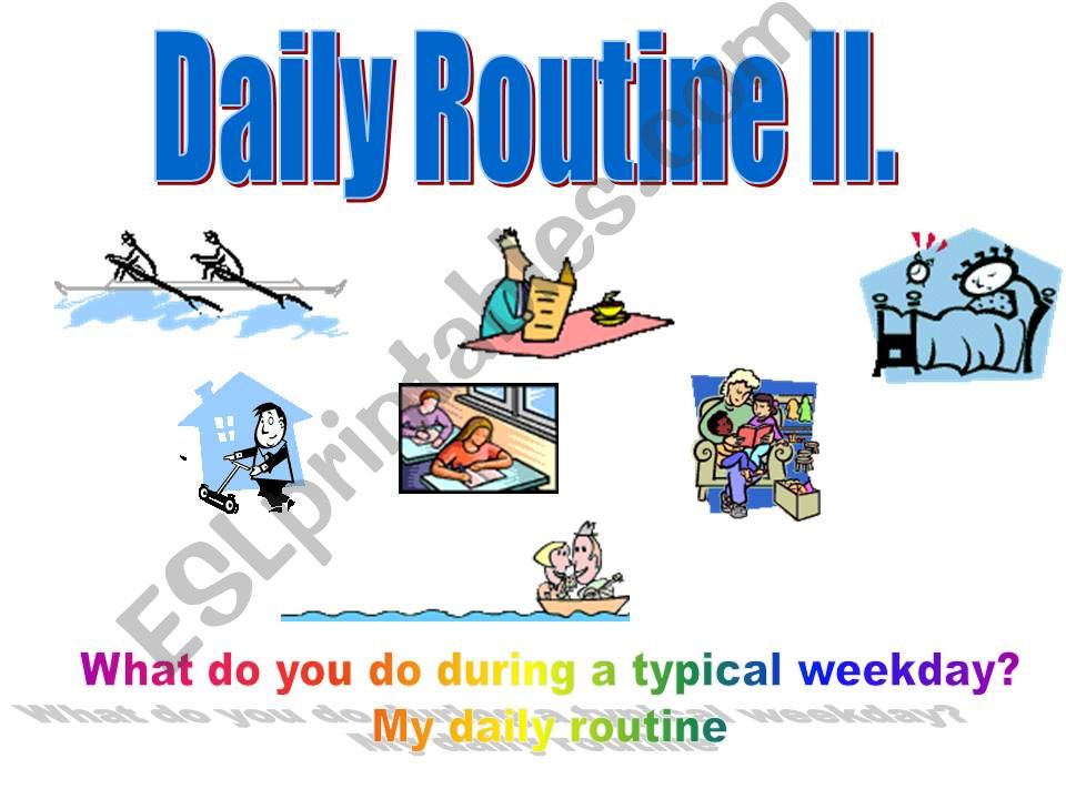 Daily routines animates ppt 2/2