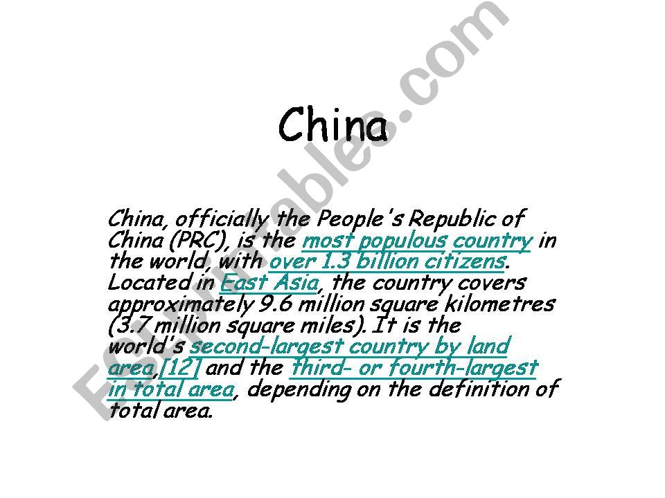 project on China powerpoint