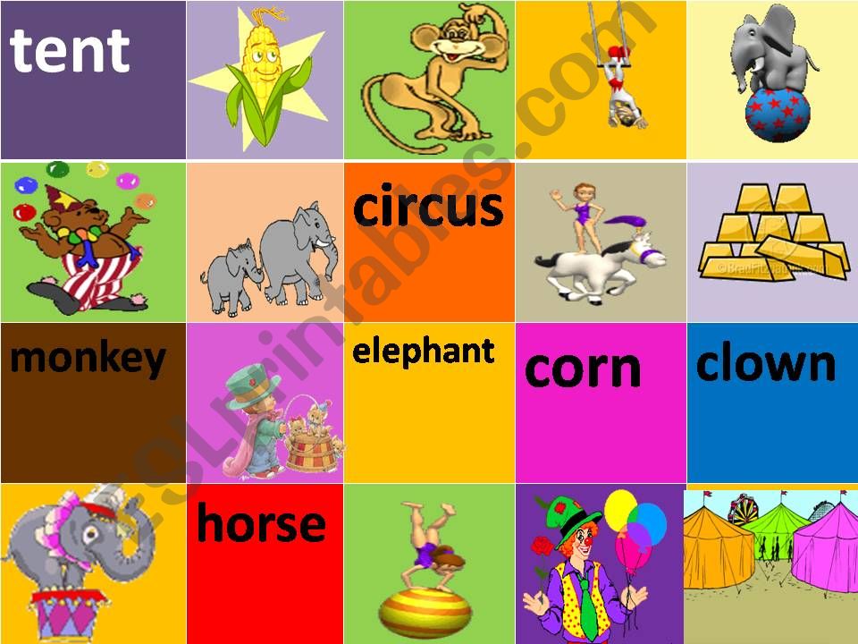 touch game in a circus powerpoint
