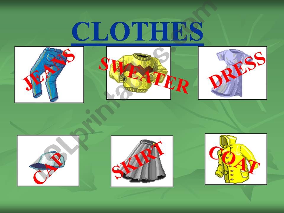 clothes powerpoint