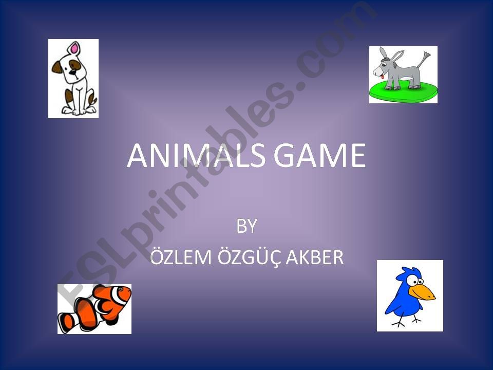 animals game powerpoint