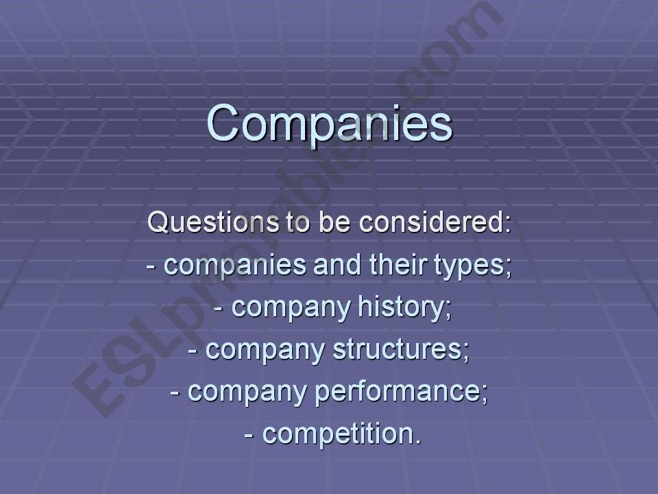 companies powerpoint