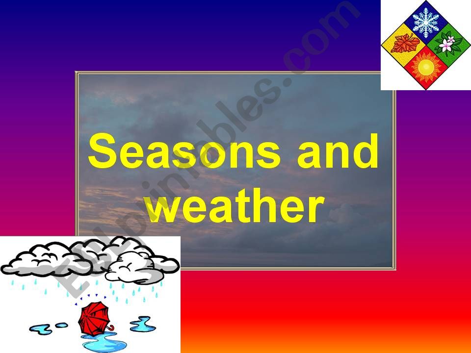 Seasons and weather powerpoint