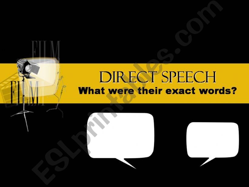 Direct Speech powerpoint