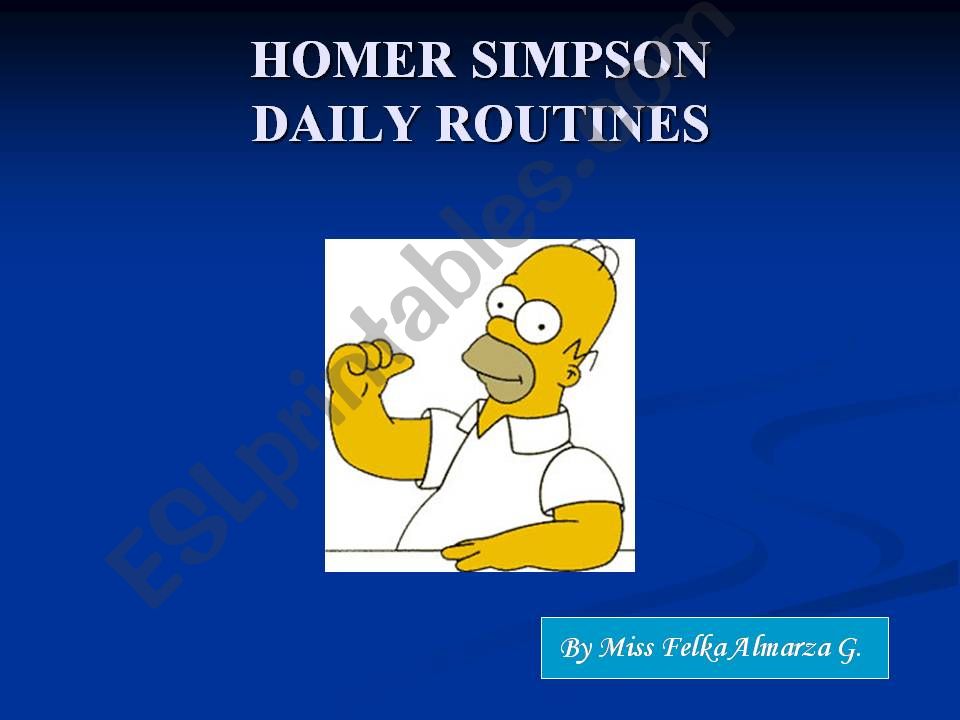 Homer Simpson daily routine powerpoint
