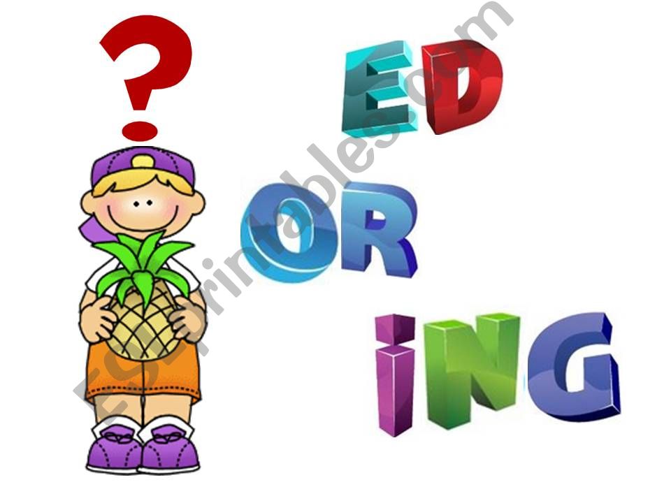 ADJECTIVES ED OR ING powerpoint