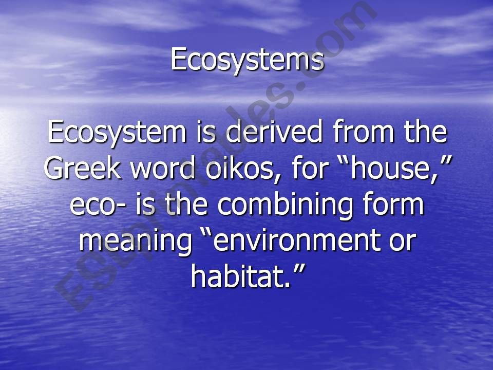 Ecosystems powerpoint