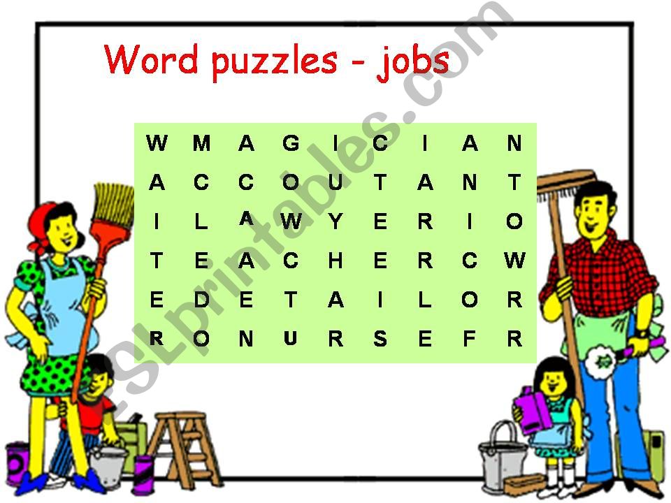 puzzles game - jobs powerpoint
