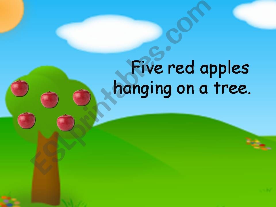 Five Red Apples powerpoint