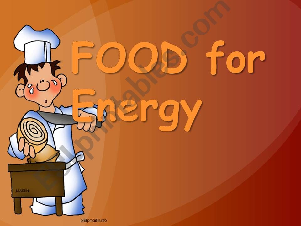 food for energy powerpoint