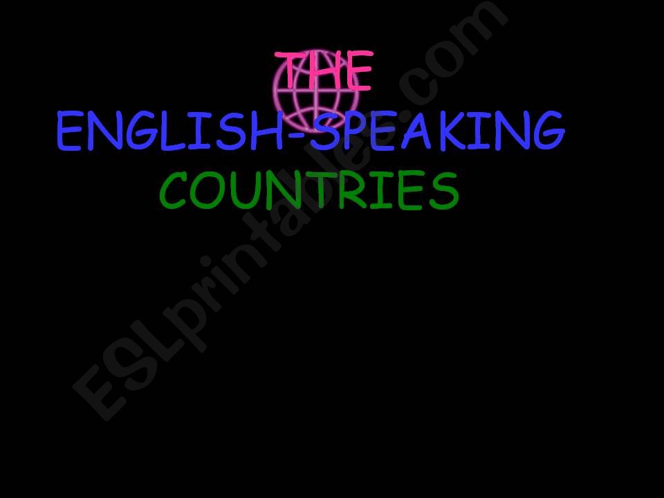 english speaking countries powerpoint