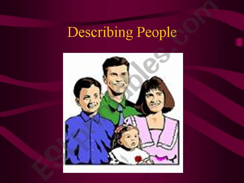 Describing People Power Point powerpoint