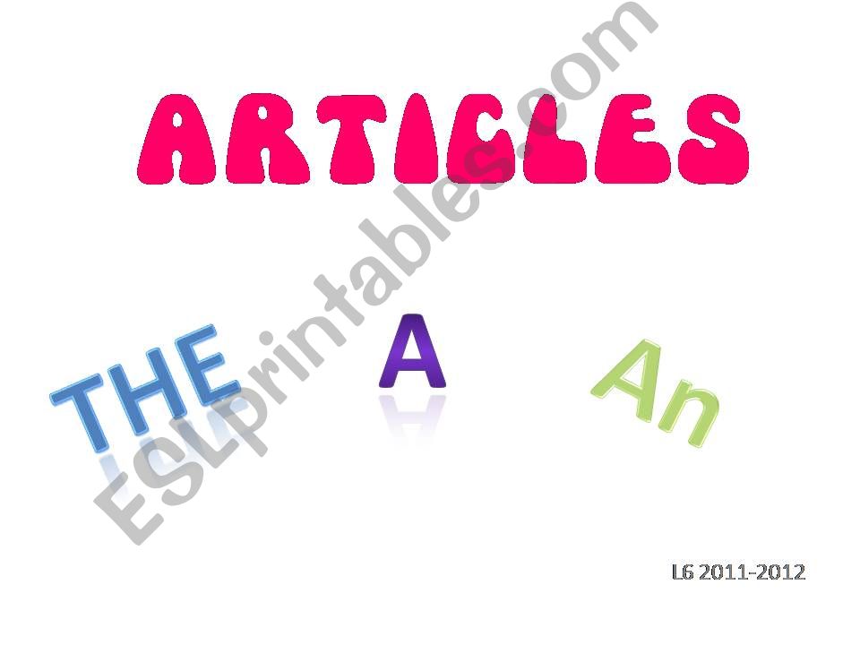 Articles powerpoint