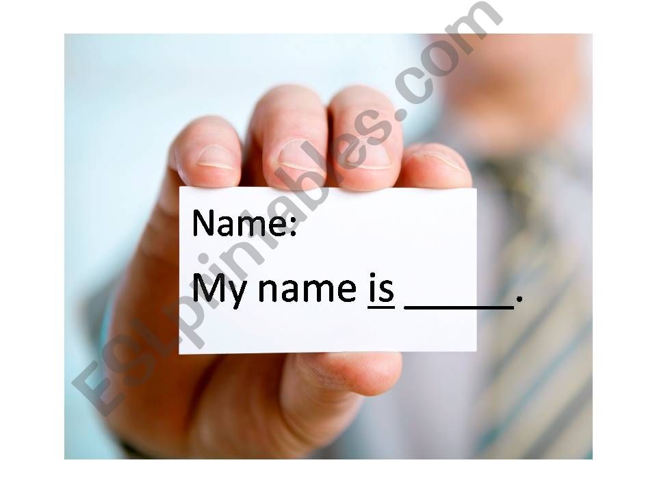 Verb be: Basic Personal Information