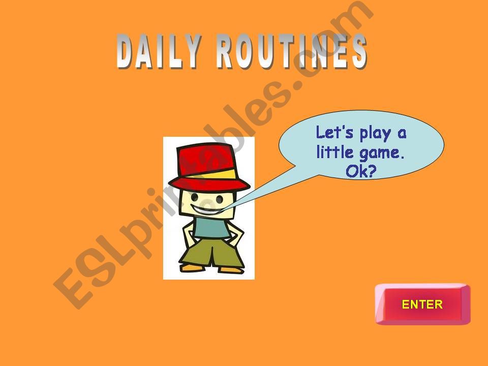 Daily routine Game powerpoint