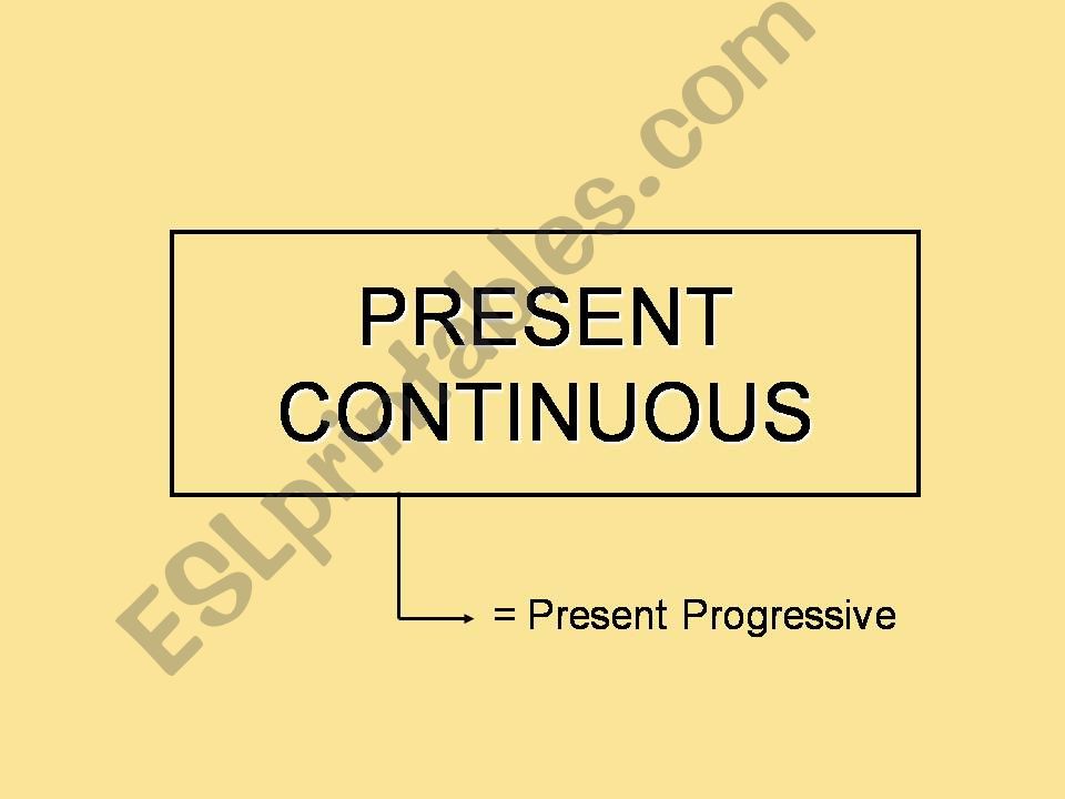 Present Continuous powerpoint