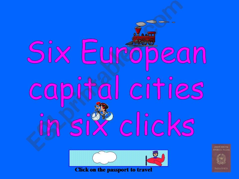 Six European Capital Cities in Six Clicks