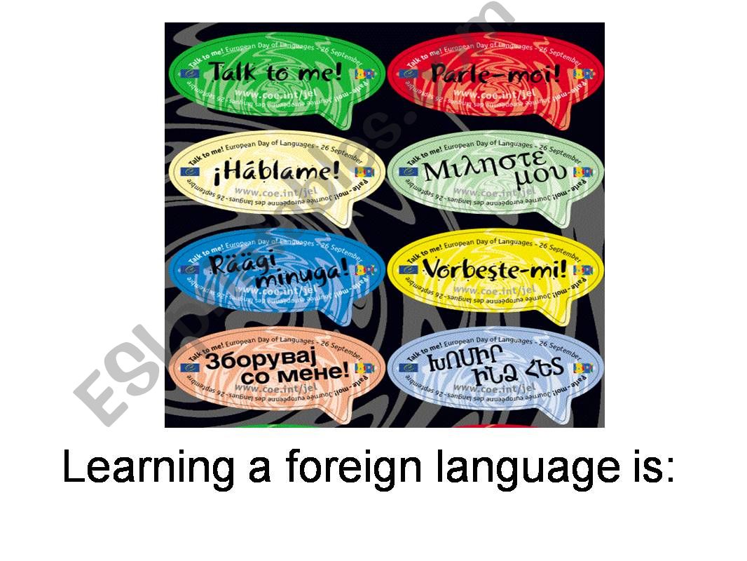 Learning a foreign language powerpoint