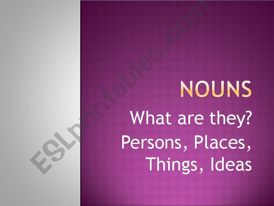 Nouns Check Power Point powerpoint