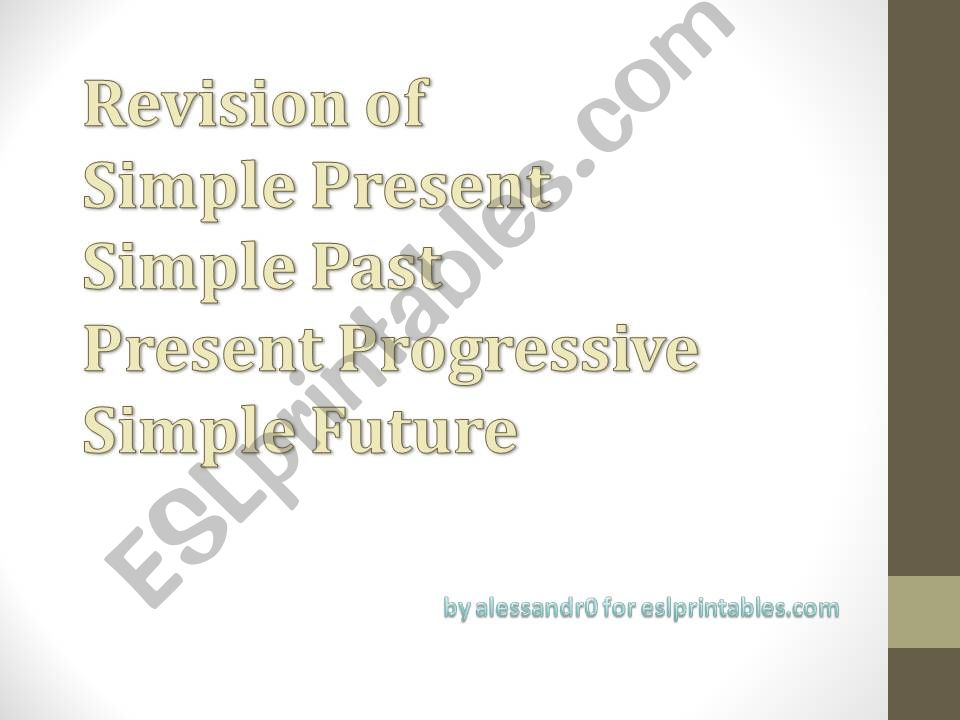 Verb Tenses Review powerpoint