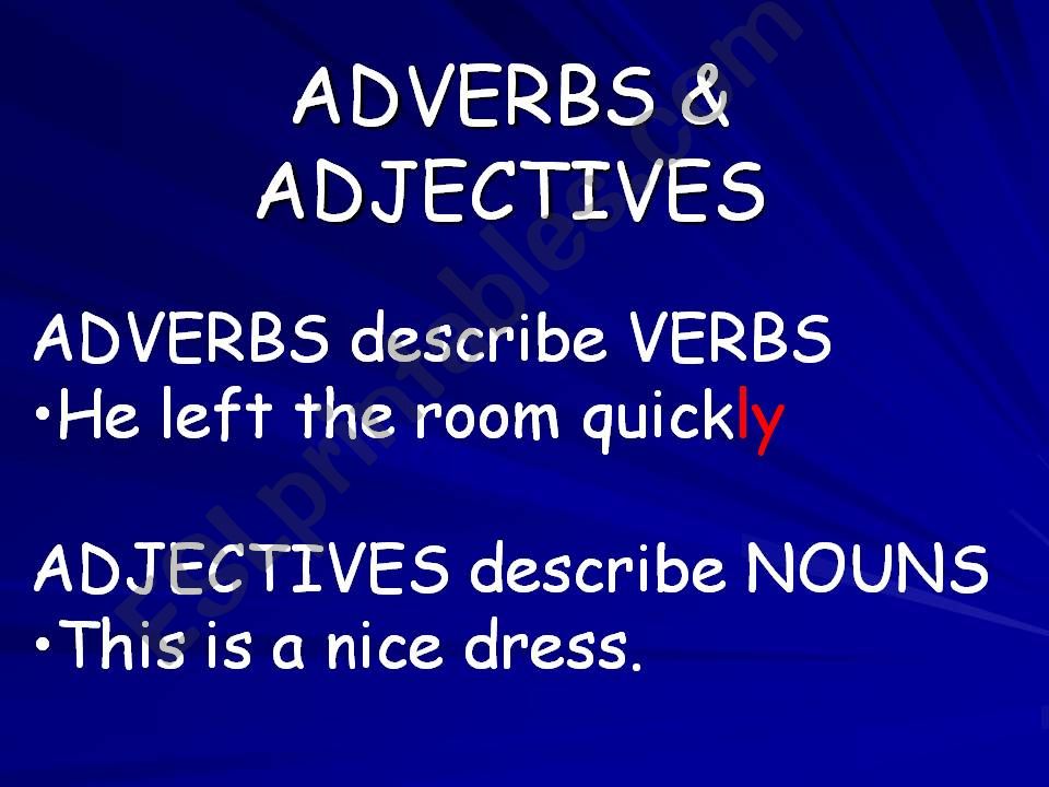 adjective adverbs powerpoint