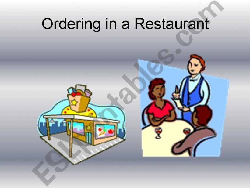 ordering at a resaurant powerpoint