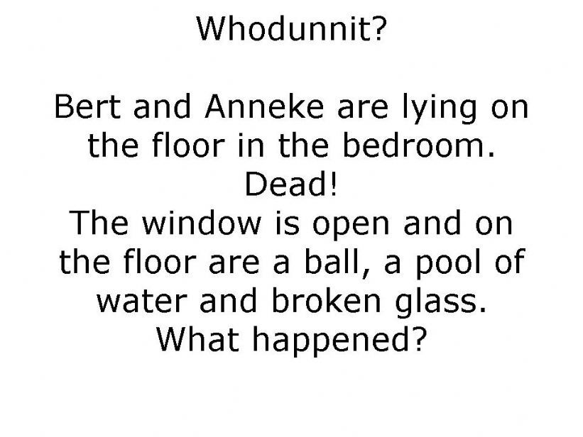 Who dunnit? powerpoint