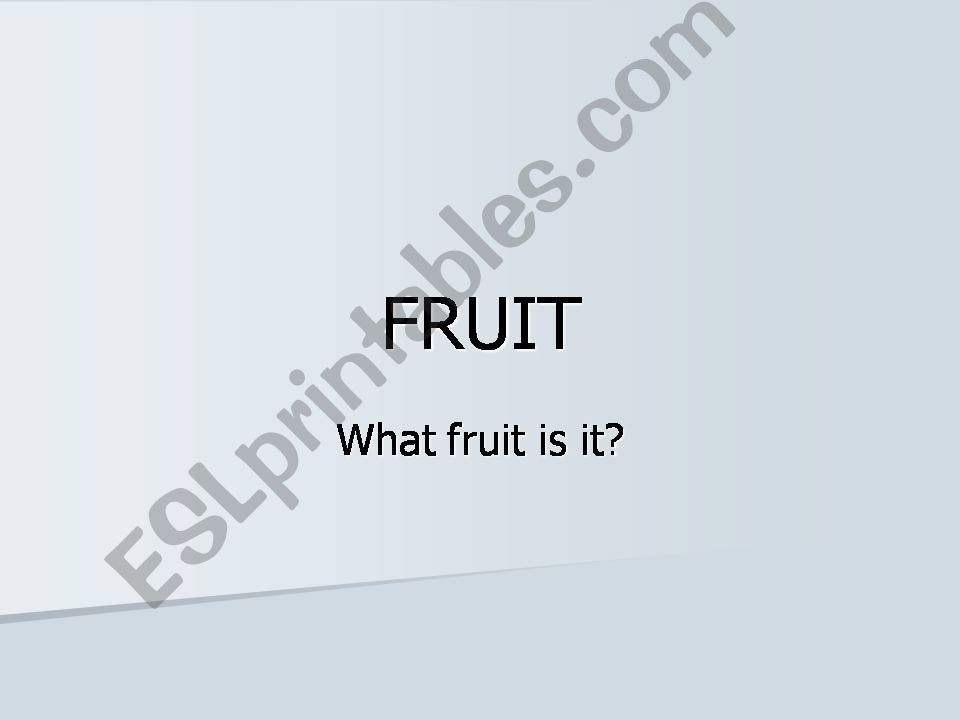 FRUIT GAME powerpoint