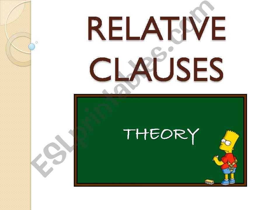 Relative clauses - presentation