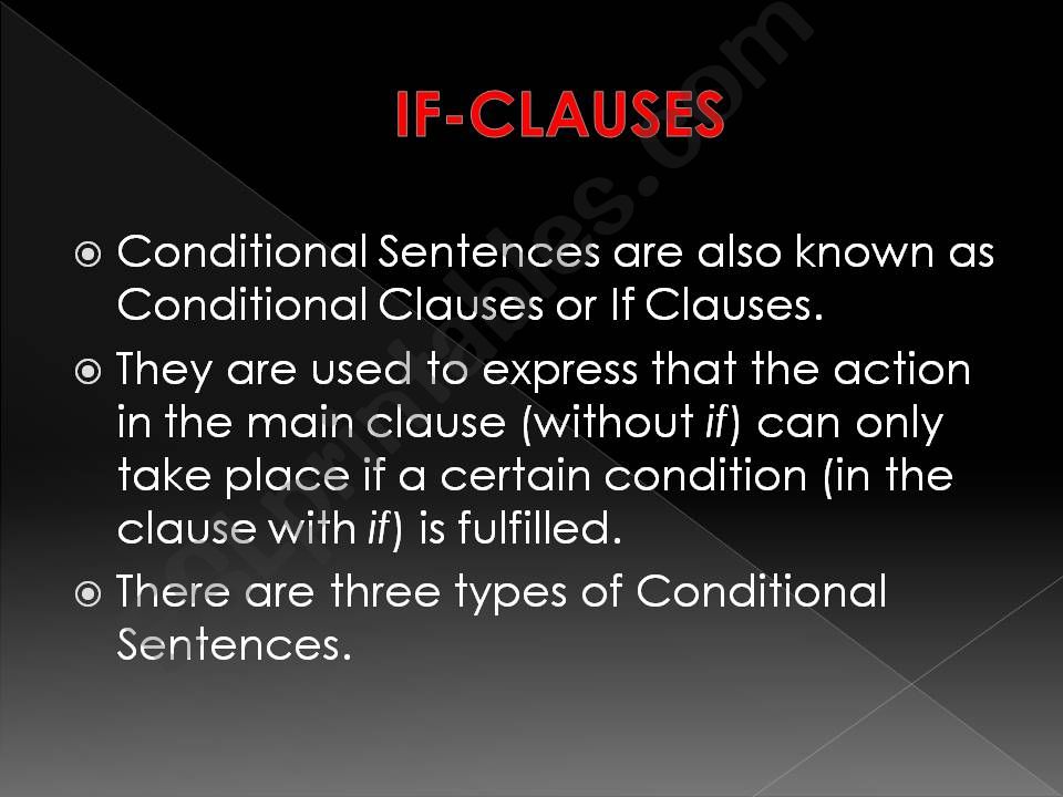 If-clauses (conditional sentences)