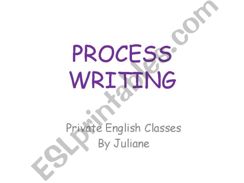 process writing powerpoint