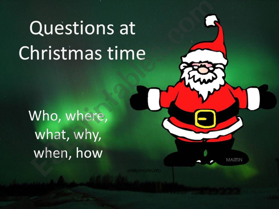 Questions at Christmas time. powerpoint