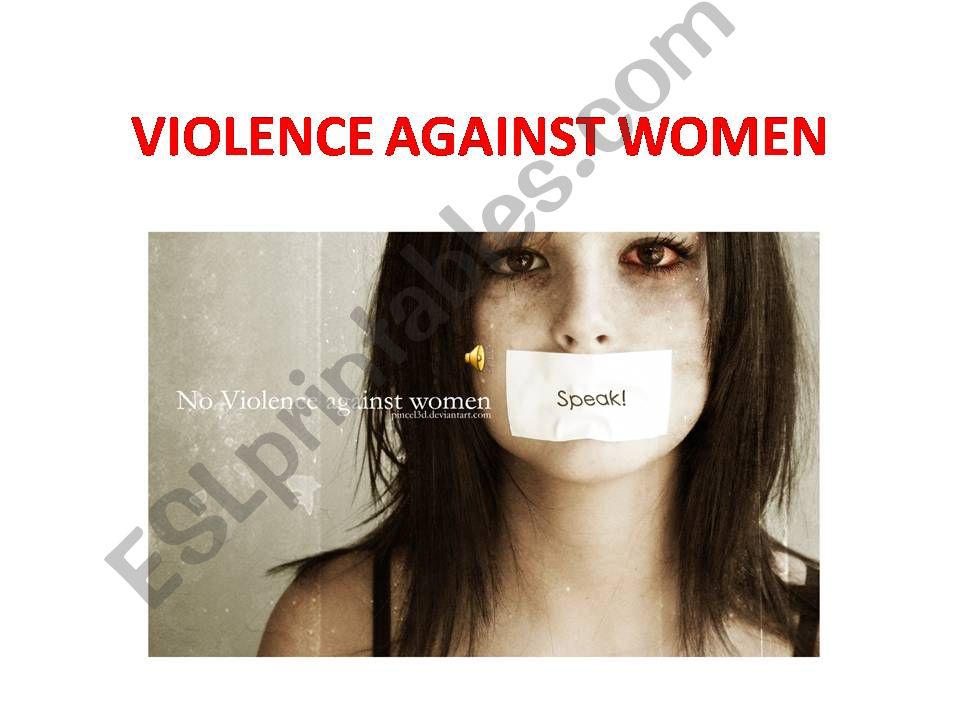 VIOLENCE AGAINST WOMEN powerpoint
