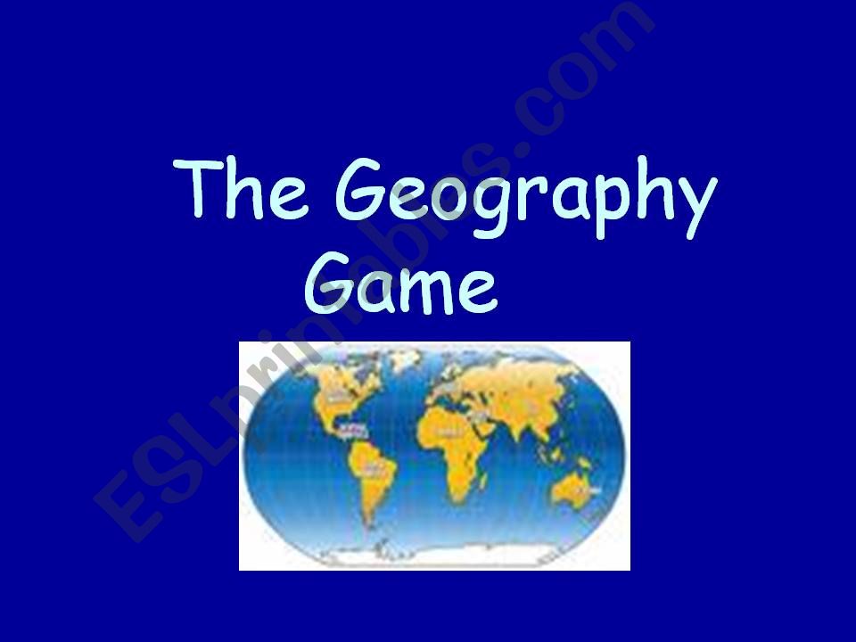 geography game powerpoint