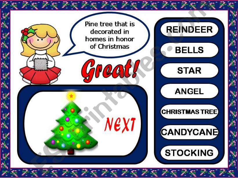 CHRISTMAS (GAME) part 1 powerpoint