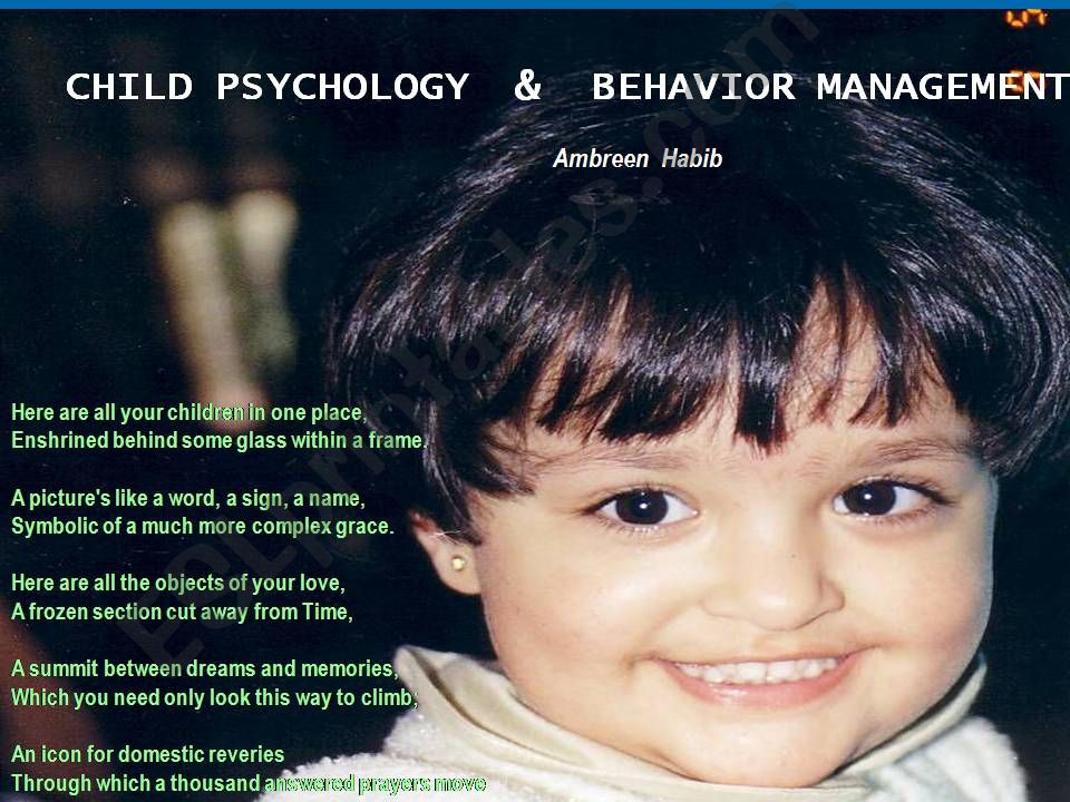 Child Psychology and Behavior Management